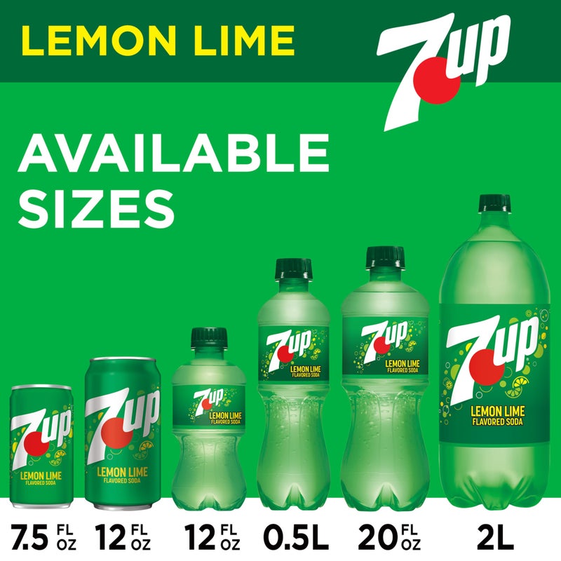 Dr Pepper 7UP Lemon Lime Soda, 12 fl oz cans, 12 pack - Image 3